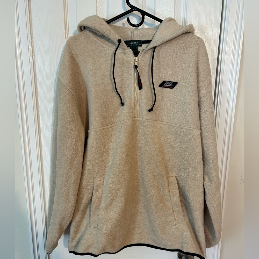 Vintage: Lauren by Ralph Lauren Quarter Zip Fleece Hoodie